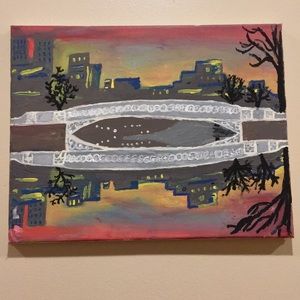 Central Park bridge painting